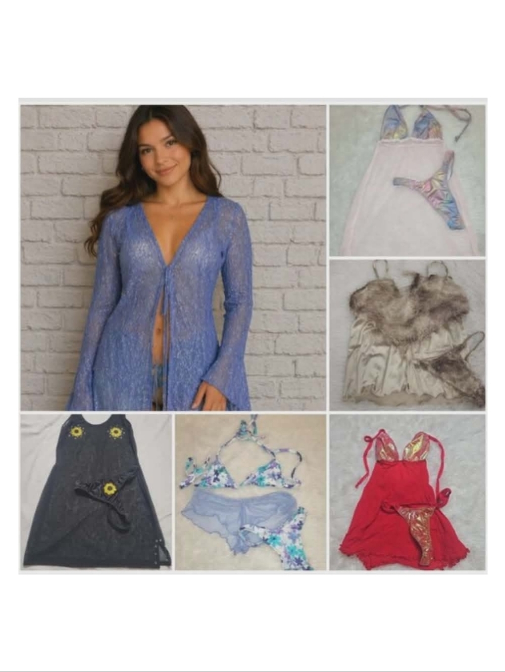 Exotic Dancewear Handmade Robe & Sets Size Small/Medium Bundle Of 6 Outfits New